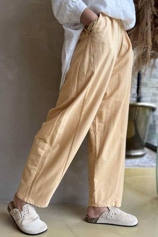Lagen Seamed Tapered Barrel Pant Tuscan Sun